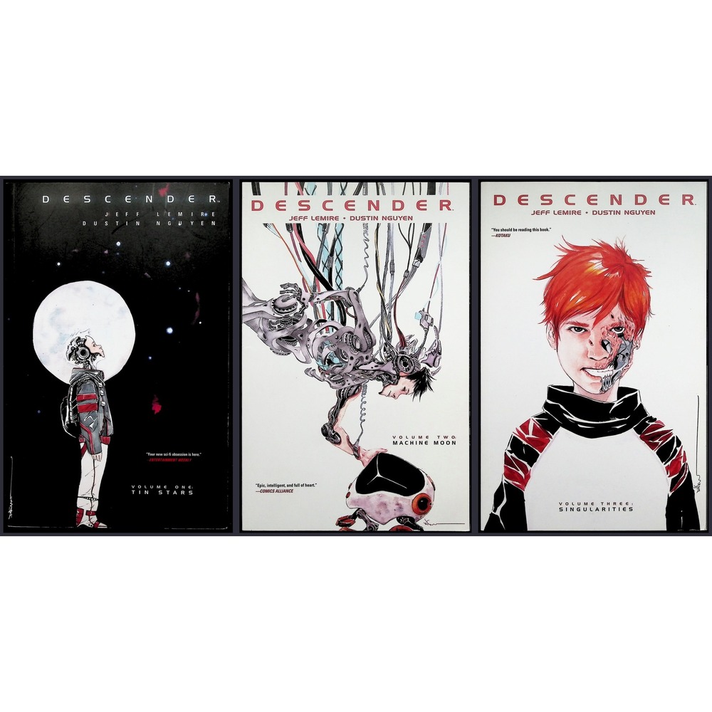 Image Comics Descender Graphic‎ Novel Lot Vol 1-3 Jeff Lemire Dustin Nguyen #TPB